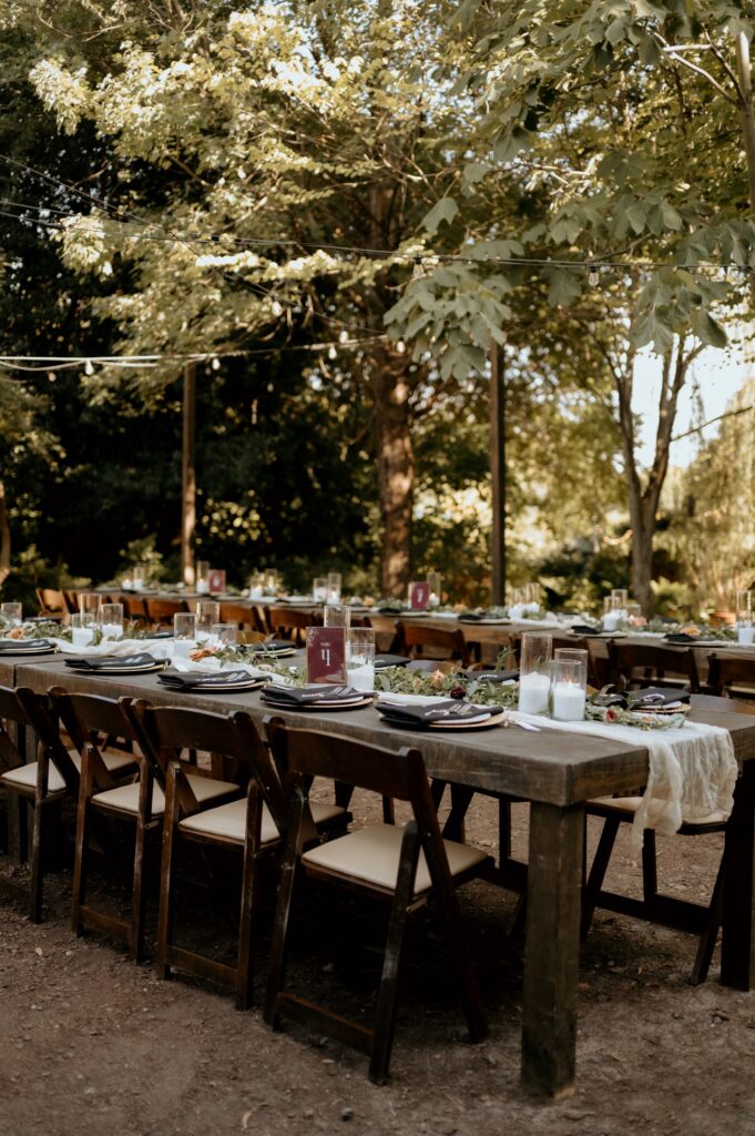 Bride and groom in garden at McGill Rose Garden wedding in Charlotte NC photographed by Charlotte NC wedding photographer Bekah Cabrejos